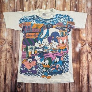 Vintage  TINY TOONS 1993 Warner Bros  T-shirt   Size Large  YOUTH